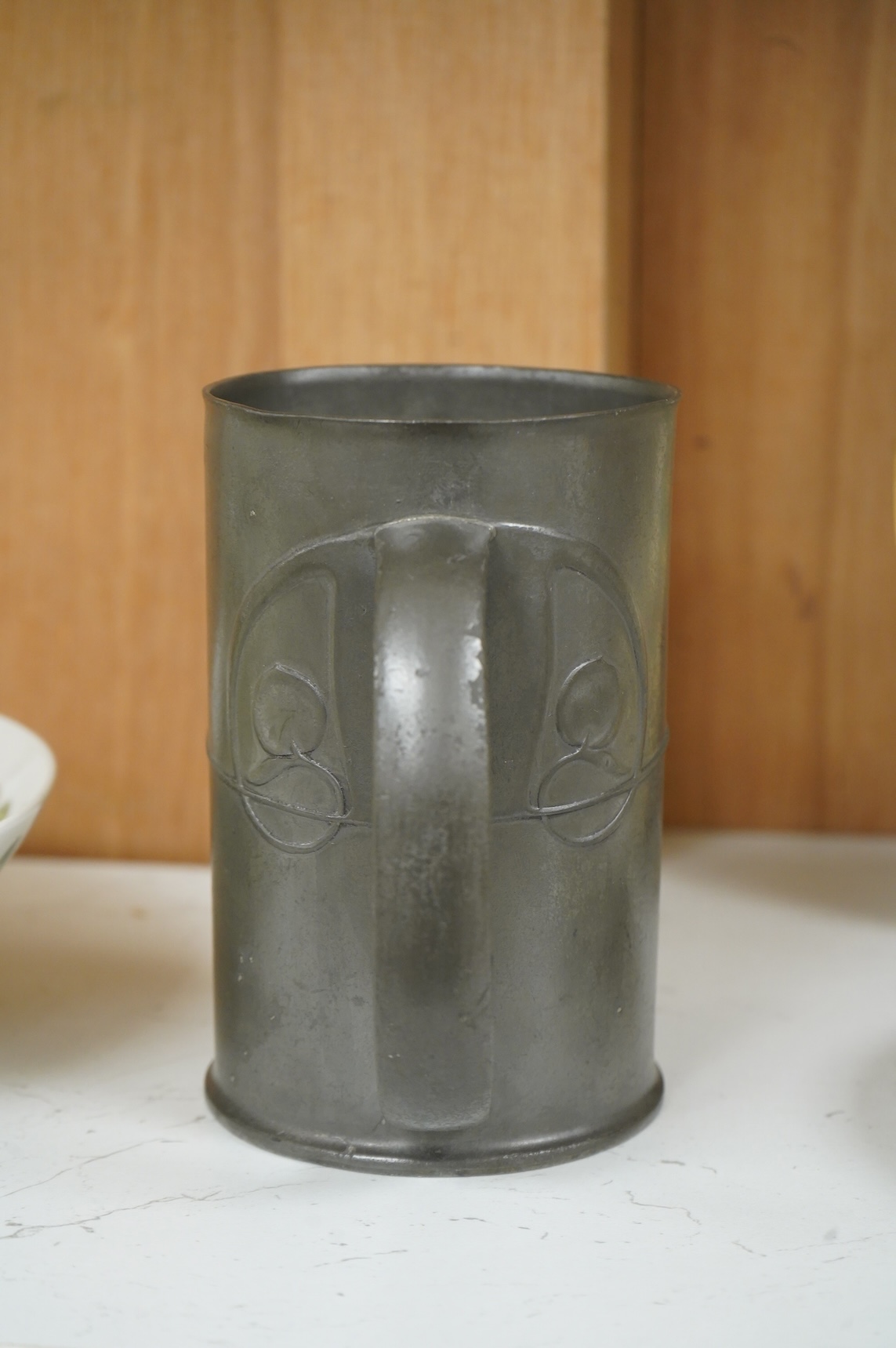 A Liberty & Co pewter mug, 0334, 13.5cm